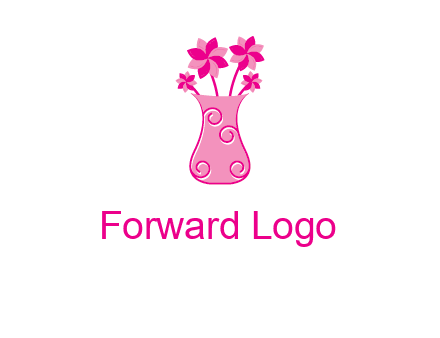 flower in vase logo