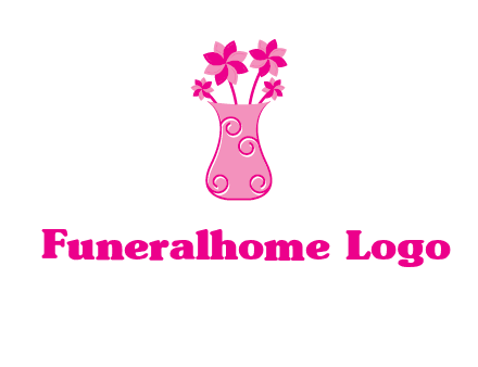 flower in vase logo