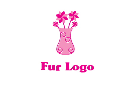 flower in vase logo