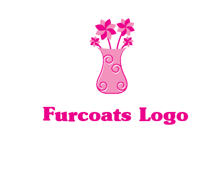 flower in vase logo