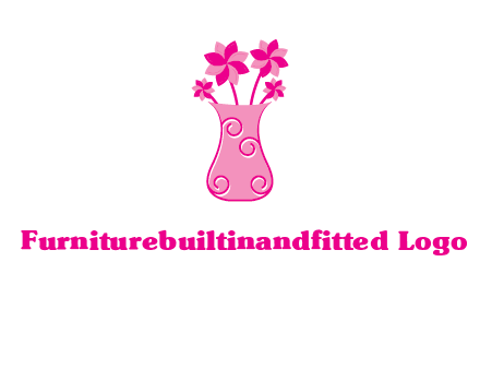 flower in vase logo