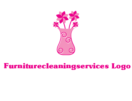 flower in vase logo