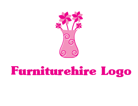 flower in vase logo