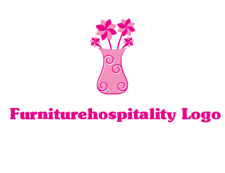 flower in vase logo