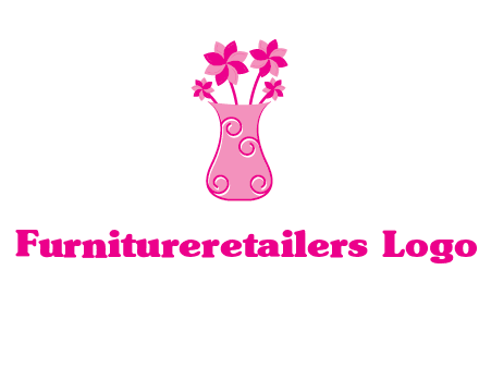 flower in vase logo