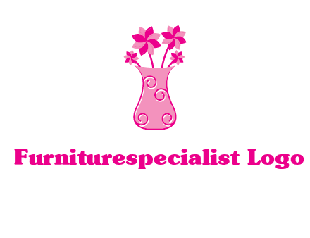 flower in vase logo