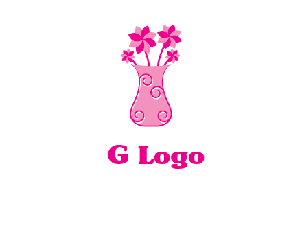 flower in vase logo