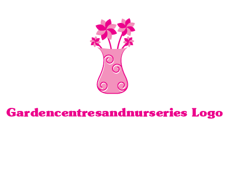 flower in vase logo