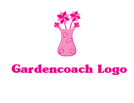 flower in vase logo
