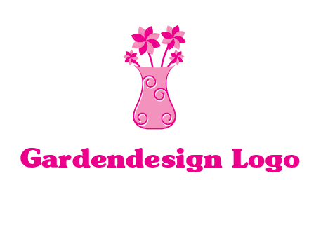 flower in vase logo