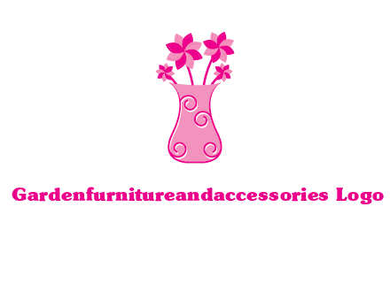 flower in vase logo