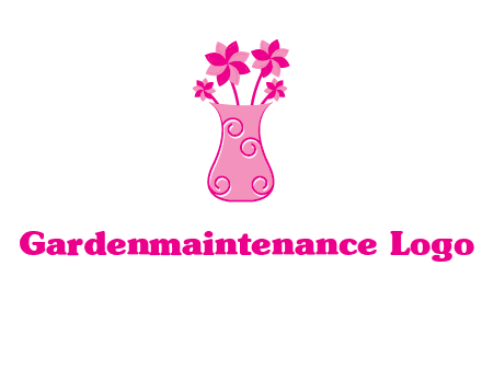 flower in vase logo