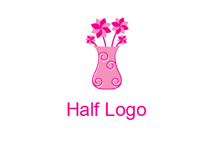 flower in vase logo
