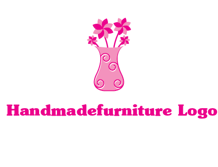 flower in vase logo