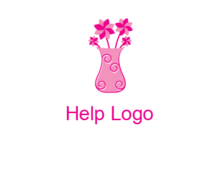 flower in vase logo