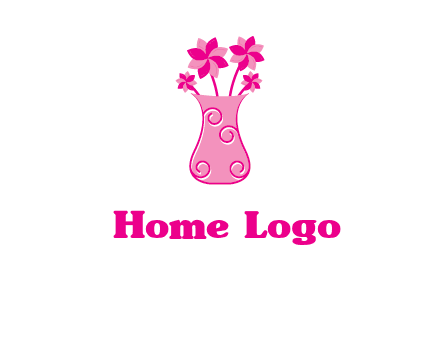 flower in vase logo
