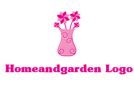 flower in vase logo