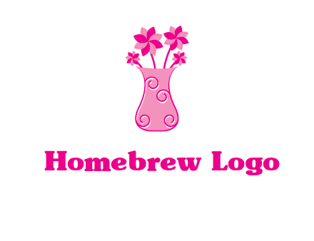 flower in vase logo