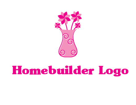flower in vase logo