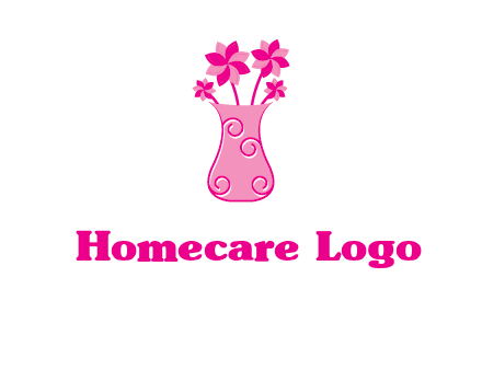flower in vase logo