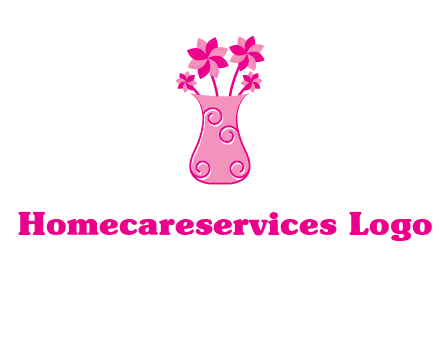 flower in vase logo