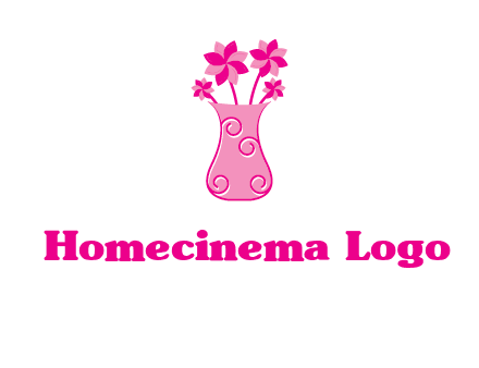 flower in vase logo