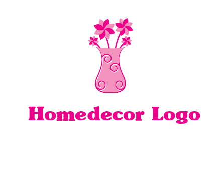 flower in vase logo