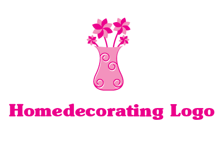 flower in vase logo