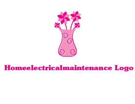 flower in vase logo