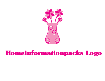 flower in vase logo