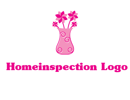 flower in vase logo