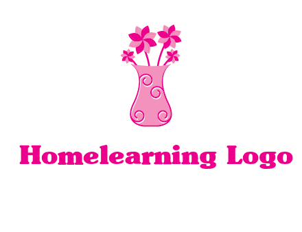 flower in vase logo