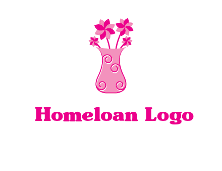 flower in vase logo