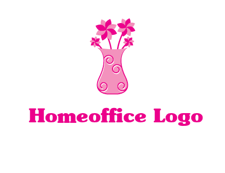 flower in vase logo