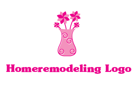 flower in vase logo