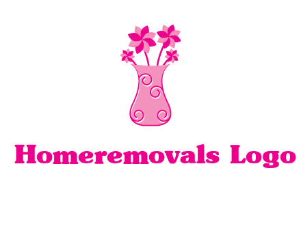 flower in vase logo