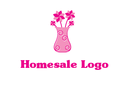 flower in vase logo