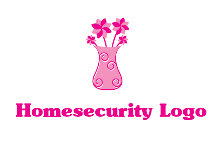 flower in vase logo