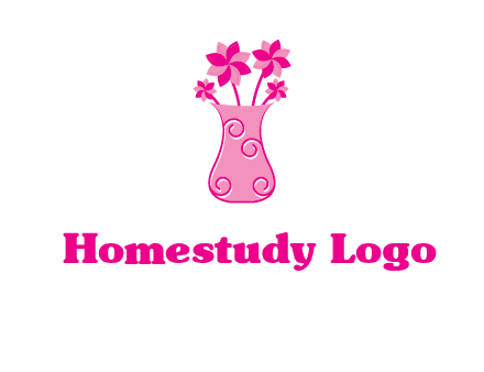 flower in vase logo