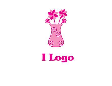 flower in vase logo