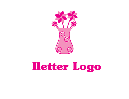 flower in vase logo