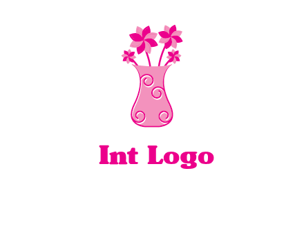 flower in vase logo