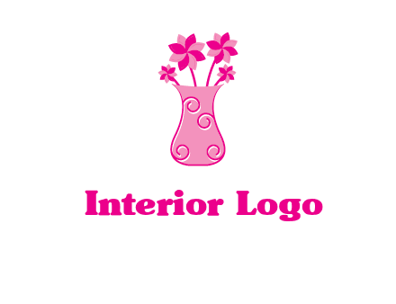 flower in vase logo
