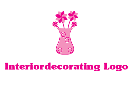 flower in vase logo