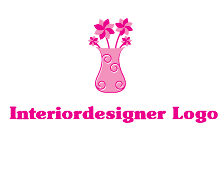 flower in vase logo