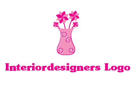 flower in vase logo