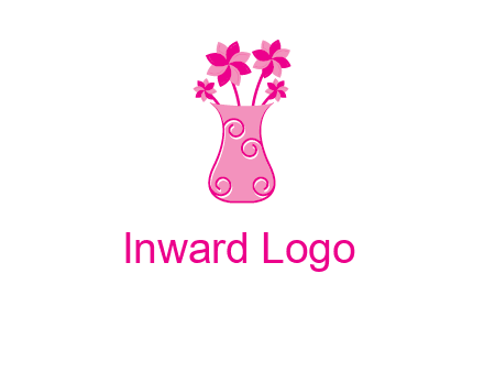 flower in vase logo