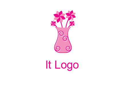 flower in vase logo
