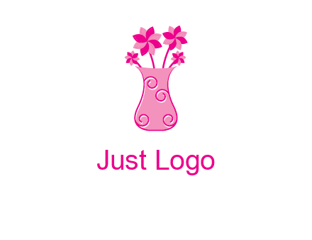flower in vase logo