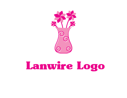 flower in vase logo